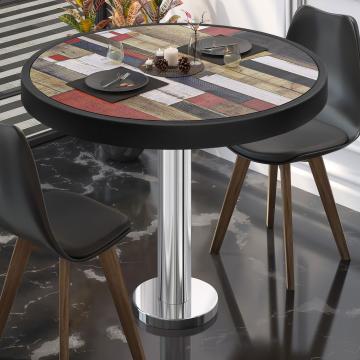 BML | Bistro Table | Ø:H 70 x 77 cm | Vintage coloured / stainless steel | Round