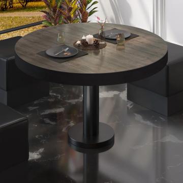BML | Low Bistro Table | Ø:H 70 x 41 cm | Light Wenge / Black