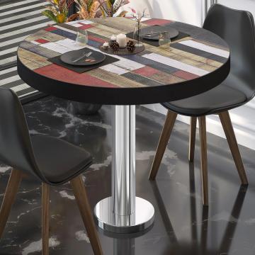 BML | Bistro Table | Ø:H 70 x 77 cm | Vintage coloured / stainless steel | Round