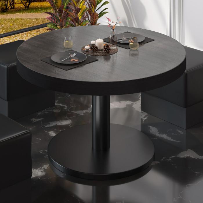BN | Bistro lounge table | Ø:H 80 x 36 cm | Wenge / Black