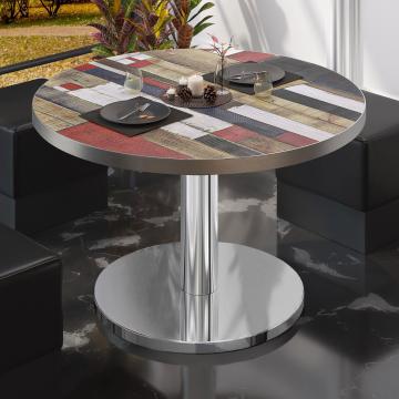 BN | Low Bistro Table | Ø:H 70 x 36 cm | Vintage-Coloured / Stainless Steel