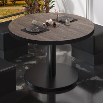 BN | Low Bistro Table | Ø:H 70 x 36 cm | Light Wenge / Black