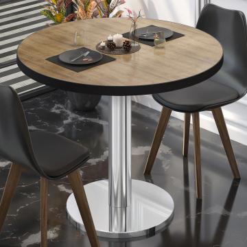 BN | Bistro Table | Ø:H 70 x 72 cm | Oak / stainless steel | Round