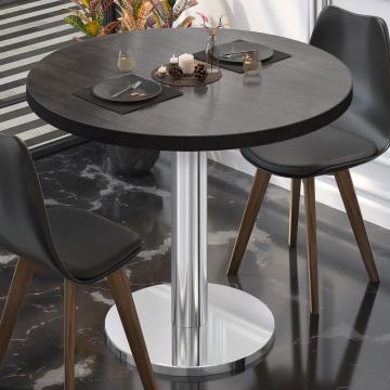 BN | Bistro Table | Ø:H 60 x 72 cm | Wenge / stainless steel | Round