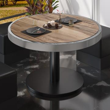 BN | Low Bistro Table | Ø:H 70 x 36 cm | Sheesham / Black