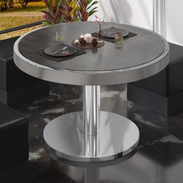 BN | Low Bistro Table | Ø:H 60 x 36 cm | Wenge / stainless steel