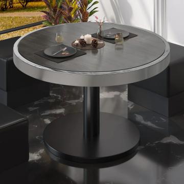 BN | Low Bistro Table | Ø:H 80 x 36 cm | Wenge / Black