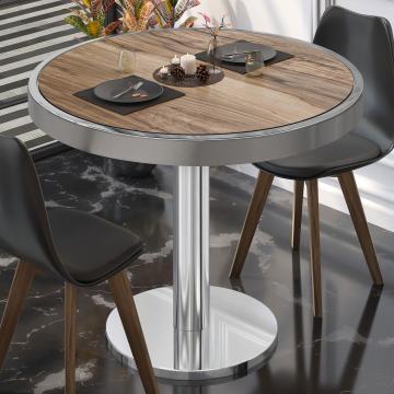 BN | Bistro Table | Ø:H 60 x 72 cm | Sheesham / stainless steel | Round