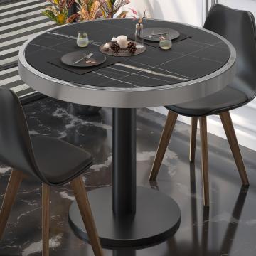 BN | Bistro Table | Ø:H 70 x 72 cm | Black Marble / Black | Round
