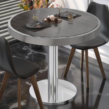 BN | Bistro Table | Ø:H 80 x 72 cm | Wenge / stainless steel | Round