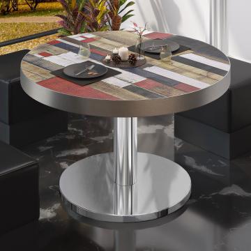 BN | Low Bistro Table | Ø:H 60 x 36 cm | Vintage-Coloured / Stainless Steel