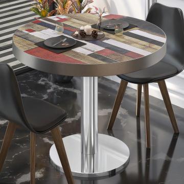 BN | Bistro Table | Ø:H 80 x 72 cm | Vintage coloured / stainless steel | Round