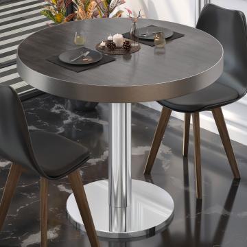 BN | Bistro Table | Ø:H 60 x 72 cm | Wenge / stainless steel | Round
