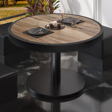 BN | Low Bistro Table | Ø:H 60 x 36 cm | Sheesham / Black