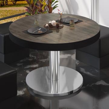 BN | Low Bistro Table | Ø:H 70 x 36 cm | Light wenge / stainless steel