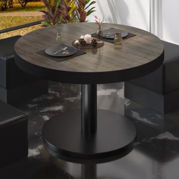 BN | Low Bistro Table | Ø:H 70 x 36 cm | Light Wenge / Black