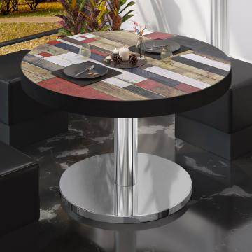 BN | Low Bistro Table | Ø:H 60 x 36 cm | Vintage-Coloured / Stainless Steel