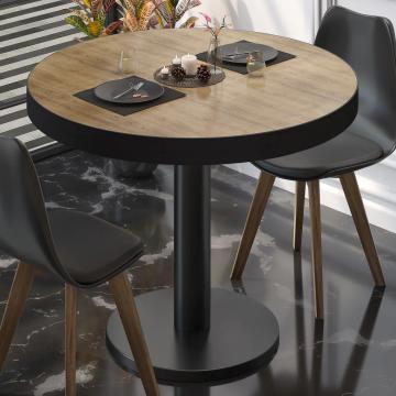 BN | Bistro Table | Ø:H 50 x 72 cm | Oak / Black | Round