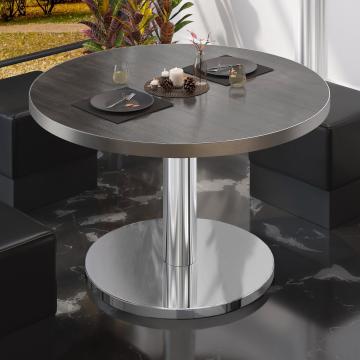 BN | Sofabord til bistro | Ø:H 70 x 36 cm | Wenge / Rustfritt stål