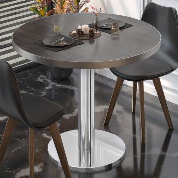 BN | Bistro Table | Ø:H 50 x 72 cm | Wenge / stainless steel | Round