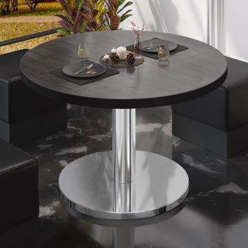 BN | Low Bistro Table | Ø:H 70 x 36 cm | Wenge / stainless steel