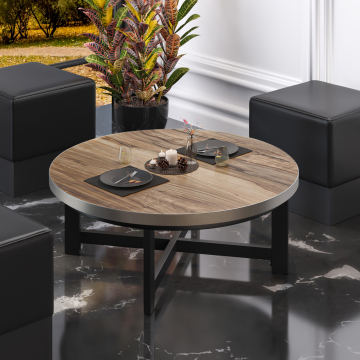 BO | Bistro Lounge Table | Ø60xH32cm | 25mm | Sheesham/ Black