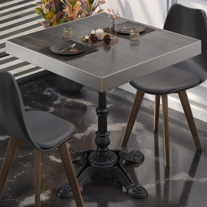 BPR | Table Bistro | 60 x 60 x 77 cm | Carré | Wengé / Noir