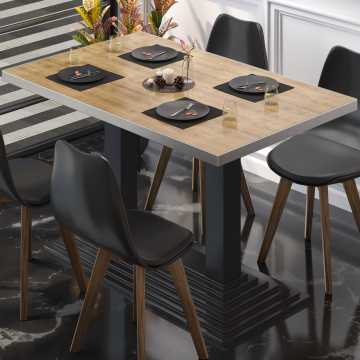 BPY | Bistro table | 130 x 80 x 78.5 cm | Square | Oak / Black
