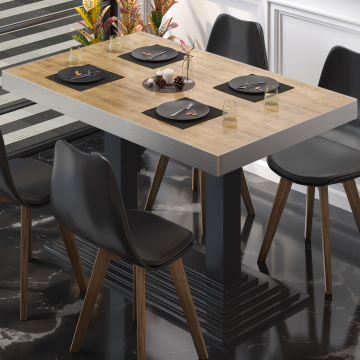 BPY | Bistro table | 120 x 70 x 81 cm | Square | Oak / Black
