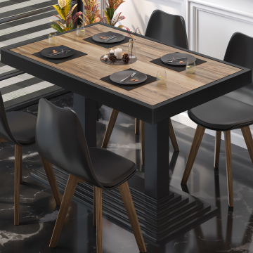 BPY | Bistro Table | 110 x 60 x 81 cm | Square | Sheesham / Black