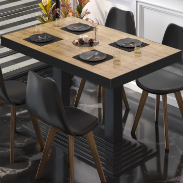 BPY | Bistro table | 130 x 80 x 81 cm | Square | Oak / Black