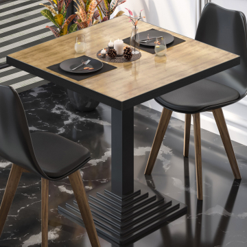 BPY | Bistro table | 50 x 50 x 78.5 cm | Square | Oak / Black