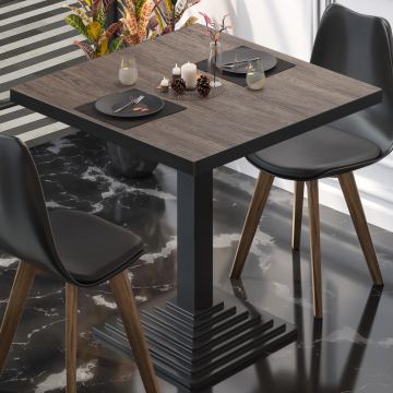 BPY | Bistro Table | 80 x 80 x 78.5 cm | Square | Light Wenge / Black