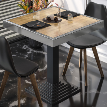 BPY | Bistro table | 80 x 80 x 81 cm | Square | Oak / Black