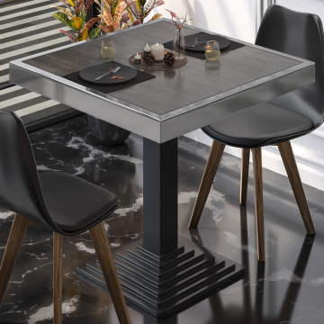 BPY | Bistro table | 70 x 70 x 81 cm | Square | Wenge / Black