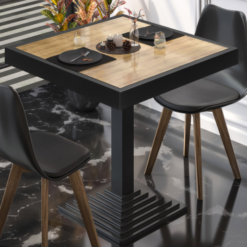 BPY | Bistro table | 70 x 70 x 81 cm | Square | Oak / Black