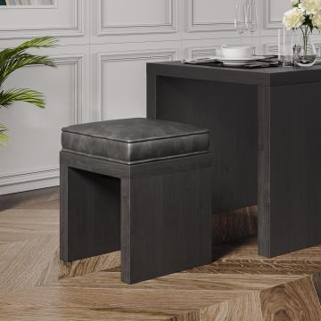 BRASIL | Wooden Stool | Wenge/Black | W:D:H 39 x 39 x 51 cm | + seat cushion
