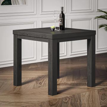 BRASIL | Drewniany stół bistro | Wenge / Czarny | W:D:H 70 x 70 x 76 cm | 4 stopy