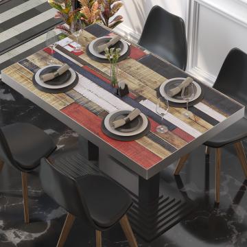 BRASIL | Restaurant table top | W:D 110 x 60 cm | Vintage-Coloured | Rectangular