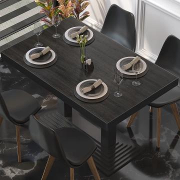 BRASIL | Plateau de table restaurant | L:P 120 x 70 cm | Wengé/Noir | Rectangulaire