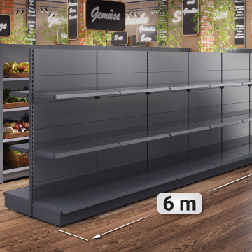 BROOKLYN | Gondola Centre Shelf | W600xH195cm | Incl. 2 Shelves | Complete Set