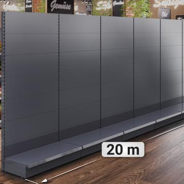 BROOKLYN | Gondola Wall Shelf | W2000xH225cm | Complete Set