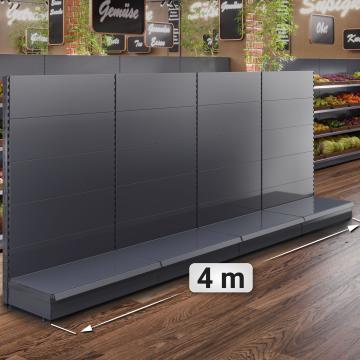 BROOKLYN | Gondola Wall Shelf | W400xH165cm | Complete Set