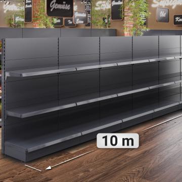 BROOKLYN | Gondola Wall Shelf | W1000xH165cm | Incl. 2 Shelves | Complete Set