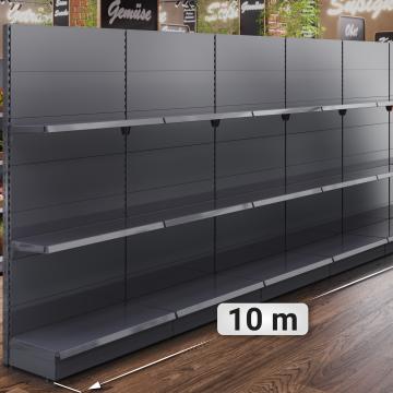 BROOKLYN | Gondola Wall Shelf | W1000xH225cm | Incl. 2 Shelves | Complete Set