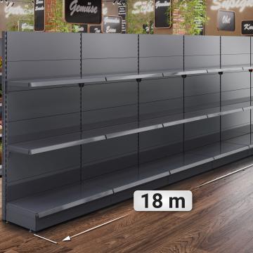 BROOKLYN | Gondola Wall Shelf | W1800xH195cm | Incl. 2 Shelves | Complete Set