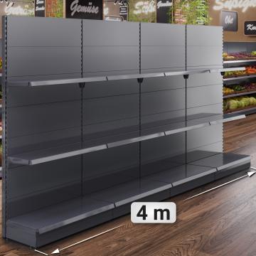 BROOKLYN | Gondola Wall Shelf | W400xH225cm | Incl. 2 Shelves | Complete Set