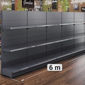 BROOKLYN | Gondola Wall Shelf | W600xH195cm | Incl. 2 Shelves | Complete Set