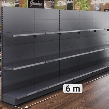 BROOKLYN | Gondola Wall Shelf | W600xH225cm | Incl. 2 Shelves | Complete Set