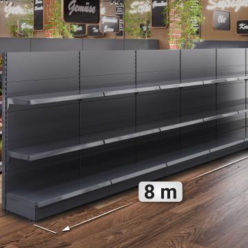 BROOKLYN | Gondola Wall Shelf | W800xH165cm | Incl. 2 Shelves | Complete Set